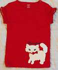 NWT GYMBOREE HOMECOMING KITTY CAT RED SHIRT TOP SIZE 10 NEW CUTE