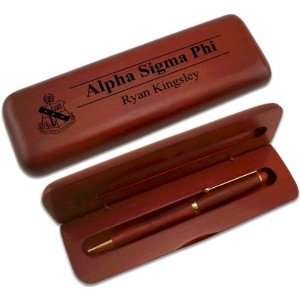  Alpha Sigma Phi Wooden Pen Set 