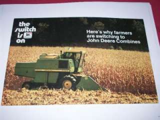 1973 John Deere 7700 4400 6600 Combine Brochure  