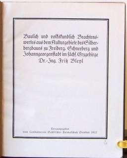 Silberbergbau zu Freiberg, Schneeberg Bleyl 1917 Erzgebirge Bergbau 