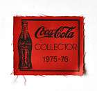 Coca Cola Aufnäher USA Coke Coca Cola Collector 1975 76