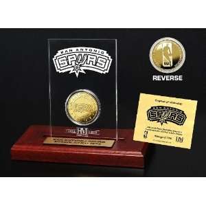  San Antonio Spurs 24KT Gold Coin Etched Acrylic Sports 