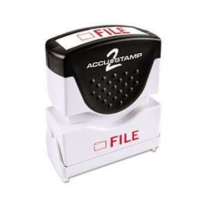  Accustamp2 Shutter Stamp with Microban, Red, FILE, 5/8 x 1 