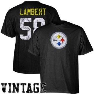   Jack Lambert Reebok Throwback Name and Number Distressed T Shirt
