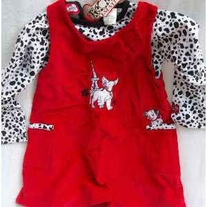  Disney 102 Dalmatians Girl Size 3t 2 Piece Outfit, Great 