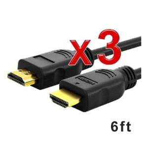  HDMI Cable, 6 ft. (3 Pack) 1.3V Electronics