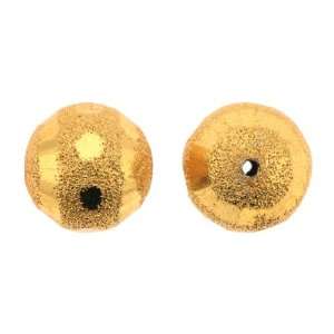 18k Gold Plated Brass   Bead   Ball with Two Lines   20.5mm Diameter 