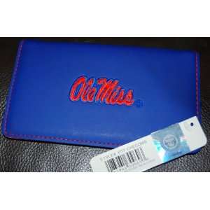  Ole Miss Checkbook Cover, Blue, University of Mississippi 
