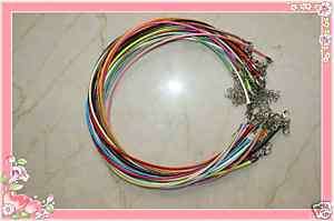0MM 50pcs Mixed Colored Silk Cord Necklace 16  