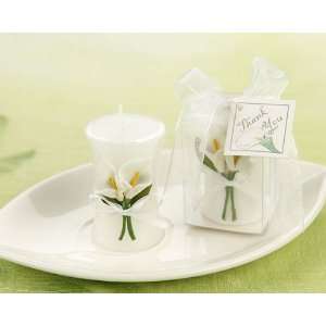 Calla Lily Elegance Vase Shaped Candle   Baby Shower Gifts & Wedding 