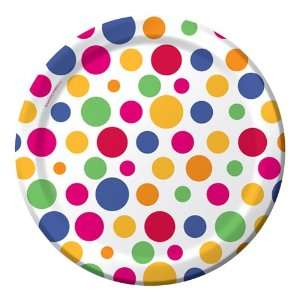  Bright Dots Paper Dessert Plates Toys & Games