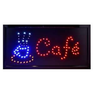  Cafe LED Light Animated Neon Open Coffee Sign 19*10 