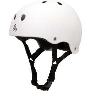   Eight Helmet White Rubber Xlarge Skate Helmets