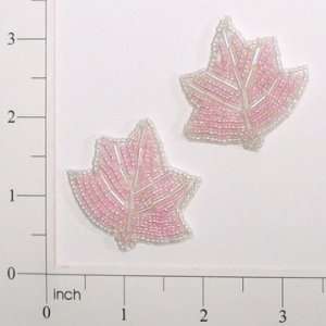  Mini Maple Leaf Beaded Applique Pack of 2 