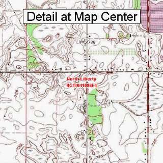  USGS Topographic Quadrangle Map   North Liberty, Indiana 