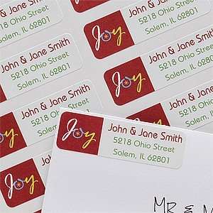  Holiday Return Address Labels   Joy To The World Office 