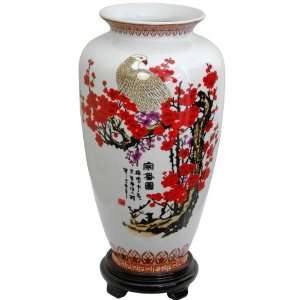  14 Cherry Blossom Porcelain Tung Chi Vase