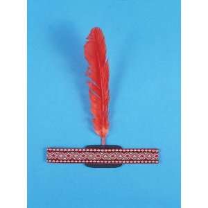   Deluxe Single Feather Indian Headband Costume Accessory Toys & Games