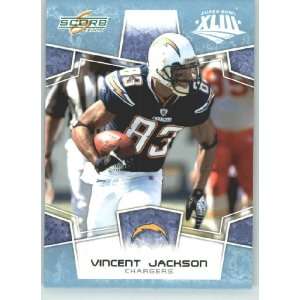  Super Bowl XLIII GLOSSY # 262 Vincent Jackson   San Diego Chargers 