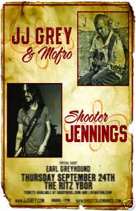 JJ Grey & Mofro * Shooter Jennings Concert Poster RARE  