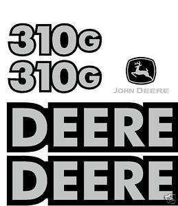 John Deere 310G Loader Backhoe Decal Set Whole  