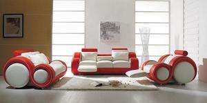 Modern Italian Leather Living Room Set  