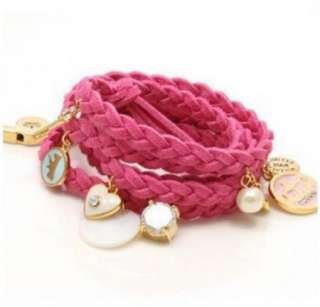 Multicolor Knit Shell Heart Rabbit Fashion Bracelet HOT  