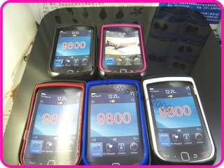 5X Hard Rubber Case Cover F BlackBerry Torch 9800 BB31  