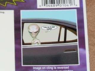2pc Halloween Window Car Cling~Backseat Driver~ALIEN UFO~ NEW  