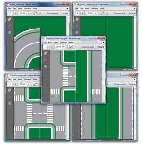 Lego 8.5x11 Printable Road plate GREEN PDF on CD  