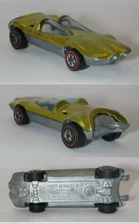 Redline Hotwheels 1969 Yellow Swingin Wing  