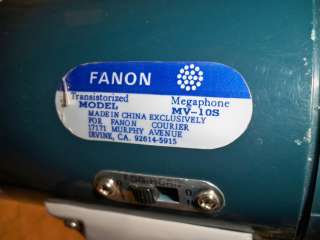 Fanon Transistorized Megaphone MV 10S with Fog Horn Option  
