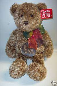 Dark Tan Plush Gotta Getta Gund Teddy Bear, 14”  