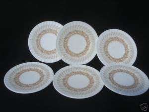 Thick scalloped 7 floral plates melmac melamine  