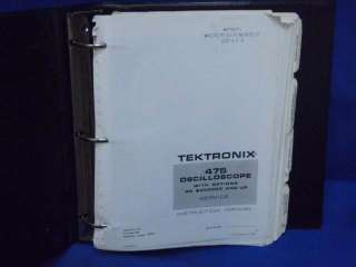 Tektronix 475 Oscilloscope SERVICE Manual  