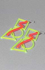 Forever Strung The Geo Surf Earrings (Translucent Electric Green)