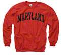 Maryland Terrapins Red Arch Crewneck Sweatshirt
