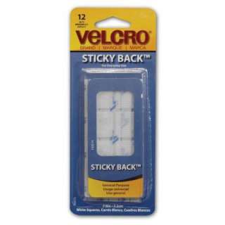 Velcro 7/8 In. Sticky Back Squares 12 Pack 90073  