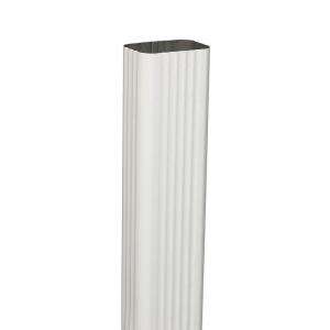 Amerimax Home Products 3 In. X 4 In. X 10 Ft. Aluminum Downspout White 