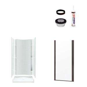   Shower Kit in White with Oil Rubbed Bronze Trim 7224 6305DRC at The