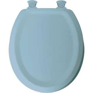 BEMIS Round Closed Front Toilet Seat in Sky Blue DISCONTINUED 25EC 034 