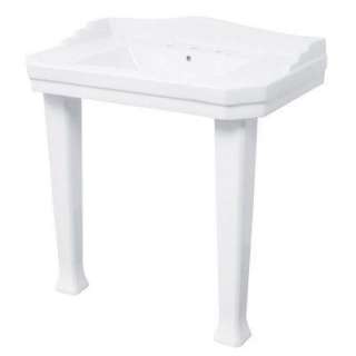 Foremost Series 1900 Console Lavatory and Pedestal Combo in White FL 