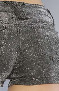 Tripp NYC The Metallic Shine On Short in Black and Silver  Karmaloop 