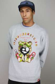 Entree Entree LS Misunderstood Camo Teddy Heather Gray Crewneck 