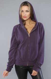 NTICE The Polar Fleece Zip Hoody With Leather Whipstitch Detail 