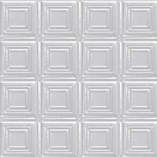 Shanko 204 White Plated Steel 2 ft. x 2 ft. Lay in Ceiling Tile W204 2 