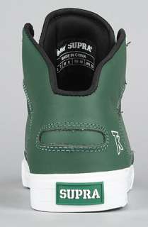 SUPRA The Society Mid Stealth Pack Sneaker in Dark Green Full Grain 