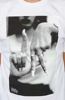 Estevan Oriol The LA Fingers Tee in White  Karmaloop   Global 