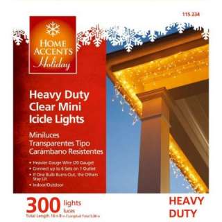 300 Light Clear Heavy Duty Icicle Lights (Set of 2) H TOL 300L( C 