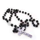   Dolce Rosary Rosario Black Necklace Jesus Cross Pendants ftz YeSu